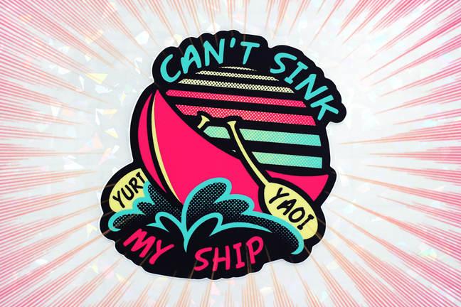 CAN'T SINK MY SHIP sticker