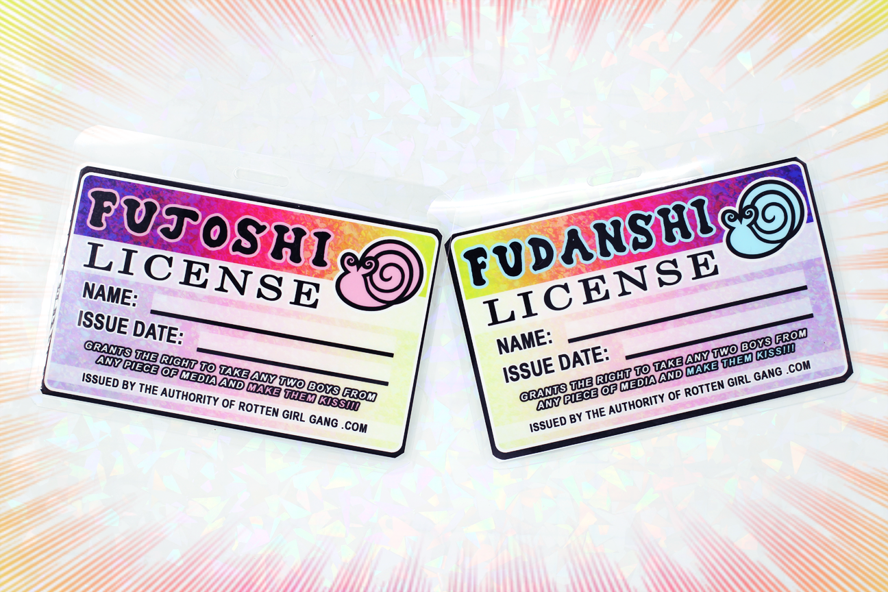 fujoshi and fudanshi license badges