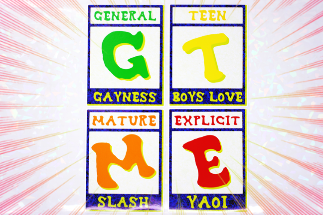 yaoi rating scale stickers