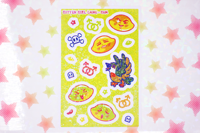 yaoi candy snacks sticker sheets